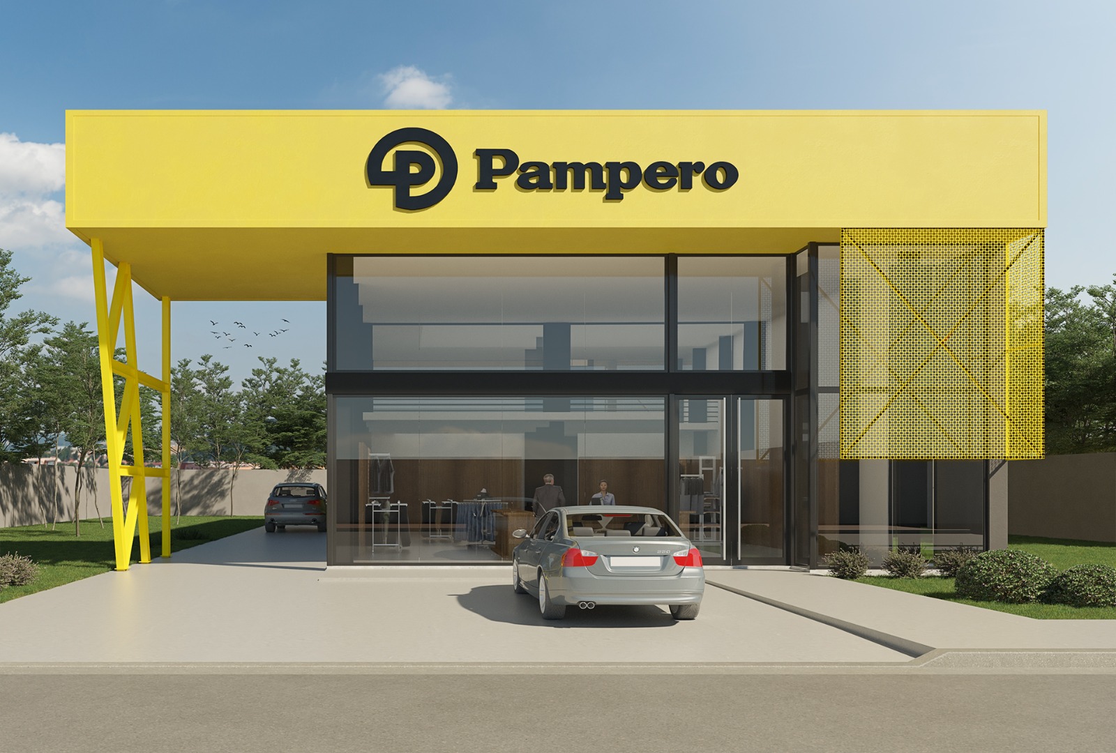 Ubicación clave, showroom completo y atención corporativa: cómo será el megastore que Pampero levanta en Funes